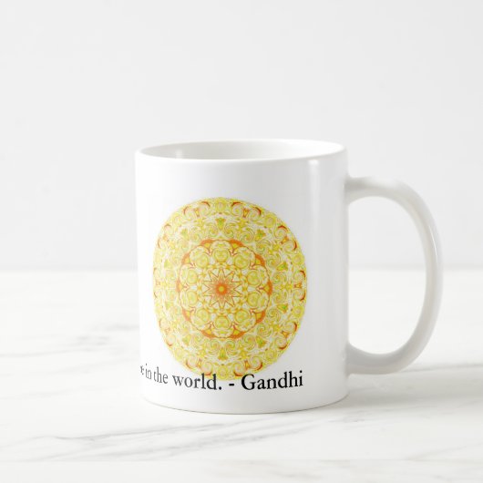 Wees de verandering die je wilt zien in de wereld. koffiemok (Rechts)