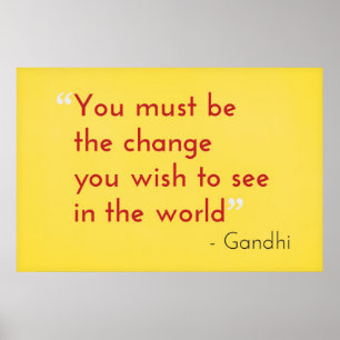 Wees de verandering, Gandhi Poster