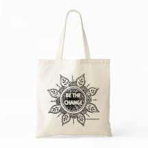 Wees de verandering Mandala Grocery Bag