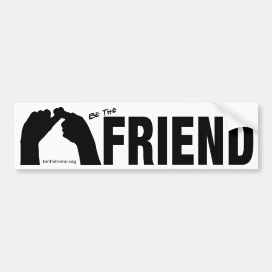 Wees de vriend Bumpersticker (Voorkant)