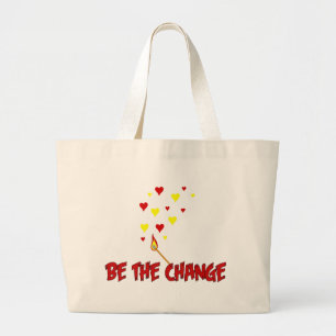 Wees de wijzigingsvlam grote tote bag
