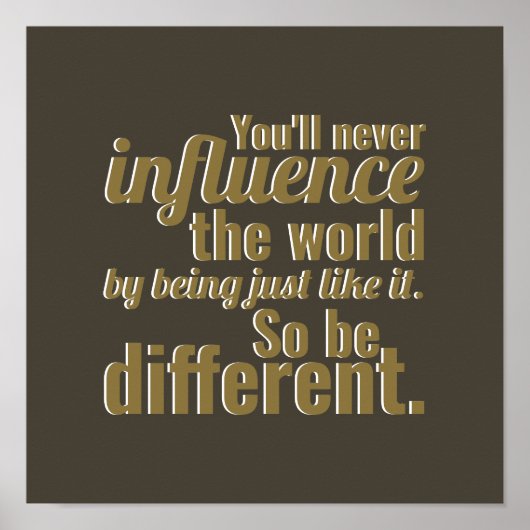 Wees dus anders poster (Voorkant)