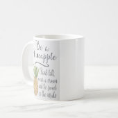 "Wees een ananas" - Klassieke witte Mok (Voorkant links)