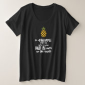 Wees een ananas plus grootte basisdonkere T-shirt (Design voorkant)