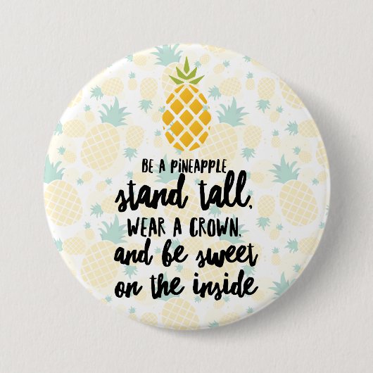 Wees een ananas-ronde Button (Voorkant)