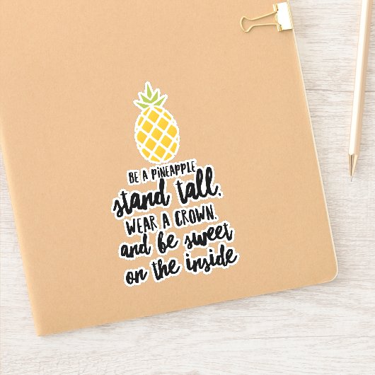 Wees een ananas Sticker (Notitieboek)