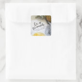 Wees een ananas vierkante sticker (Tas)