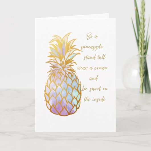 Wees een ananas wenskaart kaart (Voorkant)