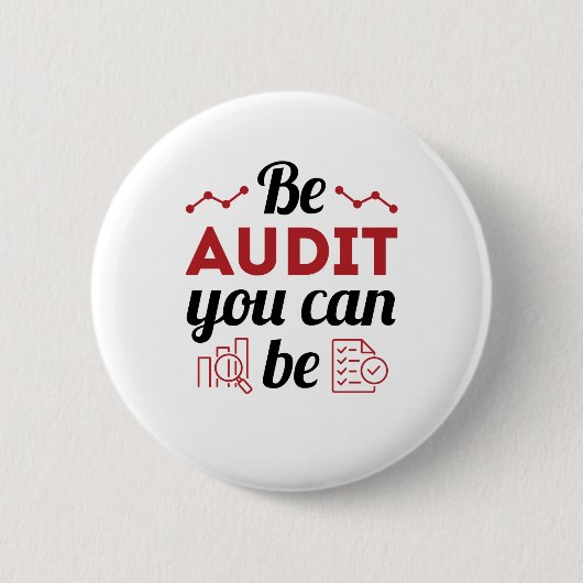Wees een audit die u als geldend accountantscontro ronde button 5,7 cm (Voorkant)