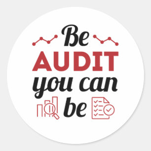 Wees een audit die u als geldend accountantscontro ronde sticker