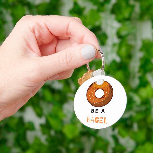 Wees een bagel sleutelhanger