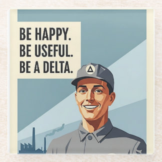 Wees een Delta - Mousepad Glazen Onderzetter
