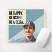Wees een Delta - Mousepad Muismat (Met muis)