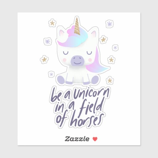 Wees een eenhoorn magisch sticker (Vel)