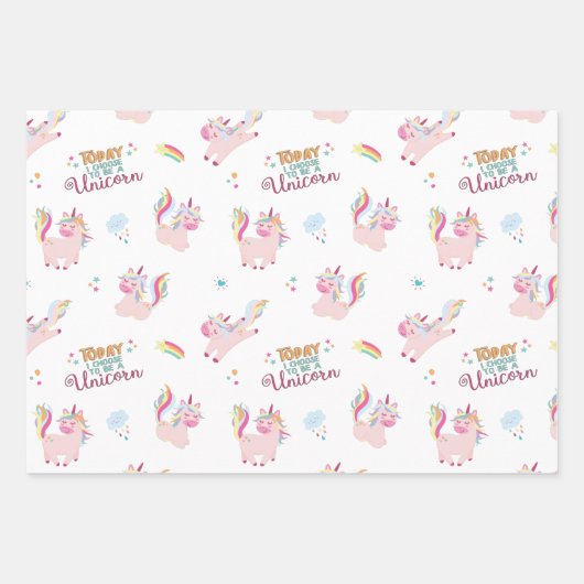 Wees een eenhoorn regenboog motivatie regenboog inpakpapier vel (Voorkant)