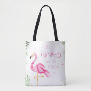 Wees een flamingo - Canvas tas