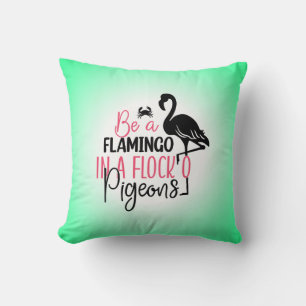Wees een flamingo in een kudde duiven kussen