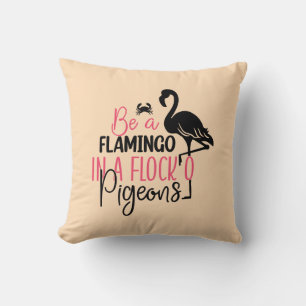 Wees een flamingo in een kudde duiven kussen