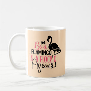 Wees een flamingo in een zwerm duiven-27308 koffiemok