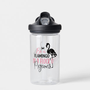 Wees een flamingo in een zwerm duiven-27308 waterfles