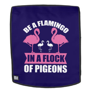 Wees een flamingo in een zwerm duiven rugtassen