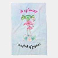 Wees een flamingo in een zwerm duiven Schattigee q