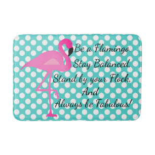 Wees een Flamingo Polka Dot Bath Mat