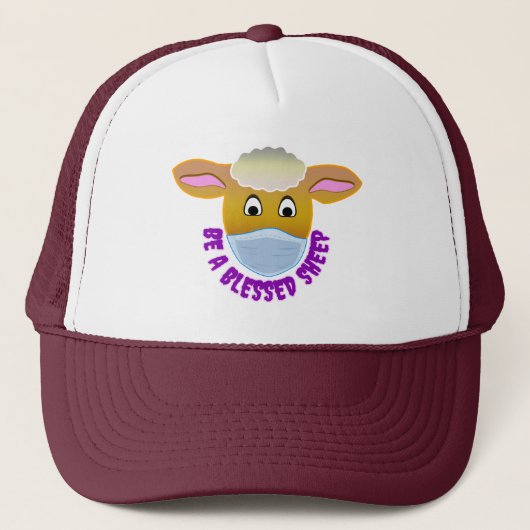 WEES EEN GESEGEND SCHAAP TRUCKER PET (Voorkant)