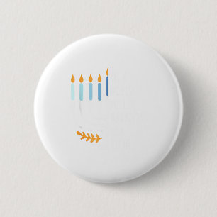 Wees een licht gelukkig Hanukka Menora Joods Cadea Ronde Button 5,7 Cm