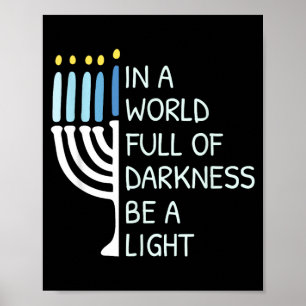 Wees een licht gelukkig Hanukkah Poster
