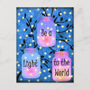 Wees een licht voor het Briefkaart van Mason Jar.