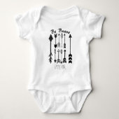 Wees een moedige kleine collage van Arrows Baby Bo Romper (Voorkant)