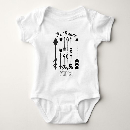 Wees een moedige kleine collage van Arrows Baby Bo Romper (Voorkant)