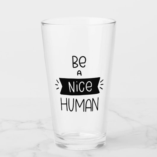 Wees een mooi mens glas (Voorkant)