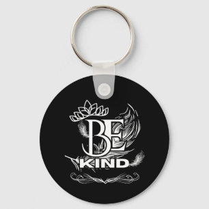 Wees een Motivatie typografie   Doezels en bloemen Sleutelhanger