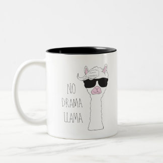 Wees een No Drama Llama Art Cartoon Art Llama Art  Tweekleurige Koffiemok