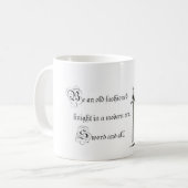 "Wees een ouderwetse ridder" Mok (Voorkant links)