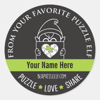 Wees een Puzzel Elf – Persoonlijke Sticker