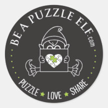 Wees een Puzzel Elf – PUZZEL. LIEFDE. DELEN Sticke