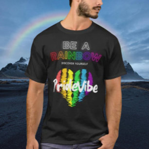 Wees een regenboog Ontdek jezelf Pride Vibe Front T-shirt