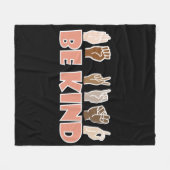 Wees een soort ASL American Sign Fleece Deken (Voorkant (Horizontaal))