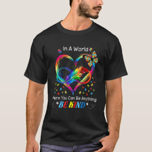 Wees een soort autisme vlinder Puzzle Infinity Hea T-shirt