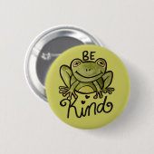 Wees een soort kikker ronde button 5,7 cm (Voorkant /achterkant)