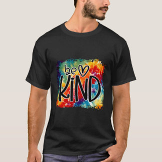 Wees een soort kleurrijke regenboogklap t-shirt