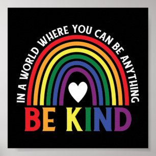 Wees een soort LGBTQ Pride Rainbow Poster