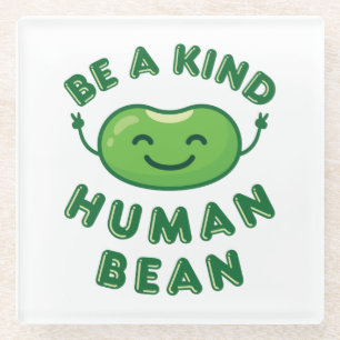 Wees een soort mensbeeld Kawaii Cute Glazen Onderzetter