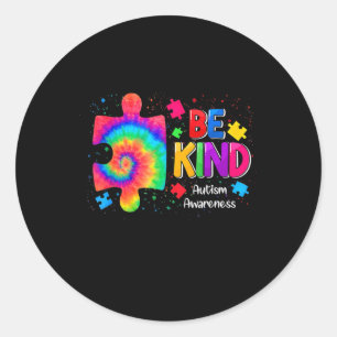 Wees een soort puzzelstukjes als een kleurstof han ronde sticker