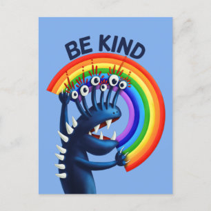 Wees een soort regenboog Funny Kindness Briefkaart