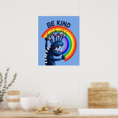 Wees een soort regenboog Funny Kindness Poster (Keuken)