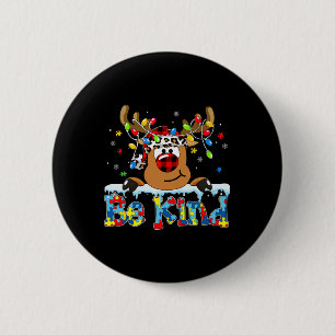 Wees een soort rendierlijk rood met puzzel bewustz ronde button 5,7 cm